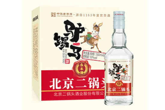 驴踢马永丰牌北京二锅头50度纯粮清香型白酒500ml×6