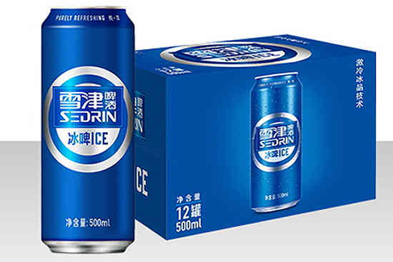 雪津蓝冰啤酒500ml×12听整箱熟啤酒