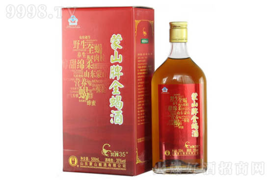 35°蒙山牌全蝎酒500ml价格，多少钱？